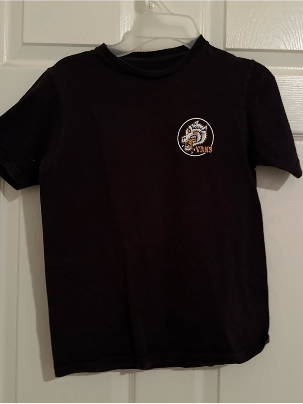 Vans Black Kids Short-Sleeve Tee with Crest Patch